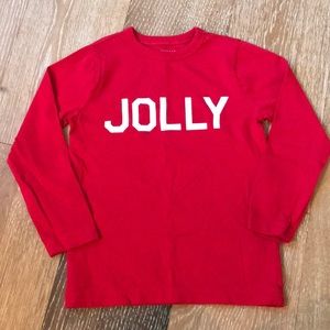 J. Crew 3T Boy’s Red Holiday “Jolly” Shirt